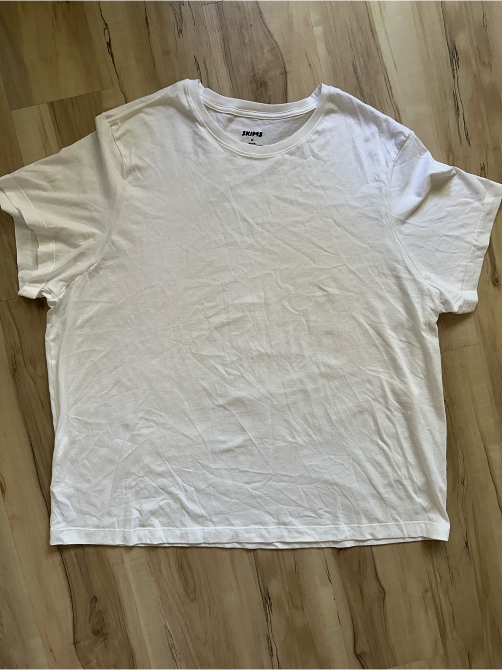 SKIMS Men White Cotton Crew Neck Classic Tee NWT